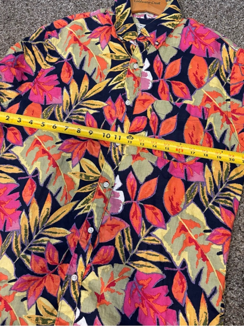 J Crew Linen Short-Sleeve Button-Up Shirt Floral Tropical Medium - Picture 7 of 8